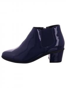 Женские утепленные сапоги на каблуке синего цвета Esgano