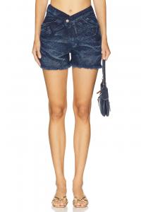 Мини-шорты с V-образным вырезом Masha Popova, deep blue