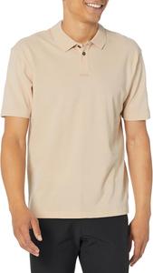 HUGO Мужская поло с контрастным логотипом по центру, Sandstone Beige