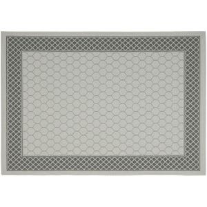 Ковер для внутреннего и наружного использования с решетчатым бордюром Safavieh, серый, 122x168 см