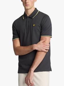 Поло с контрастными деталями Lyle & Scott, Gunmetal/Steward