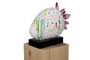 Скульптура KUNSTLOFT, 44x39x28 см, белый/многоцветный