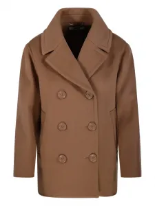 Двубортное пальто на пуговицах 'S Max Mara, коричневый