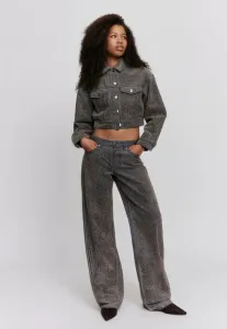 Текстурированные джинсы прямого кроя с низкой посадкой Bershka, Blue Denim