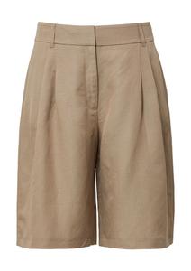 Широкие брюки со складками спереди s.Oliver BLACK LABEL, коричневый