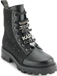 Женские ботинки на платформе KARL LAGERFELD Mela, Black/Silver