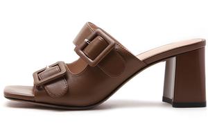 Стильная сандалия 7 см женская коричневая Satchi