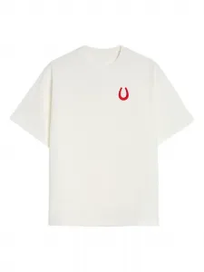 Футболка с вышивкой и круглым вырезом Jil Sander, белый