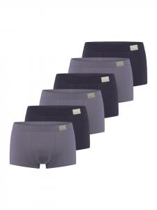 Мужские шорты-хипстеры GO Natural в сером/темно-синем цвете Sloggi