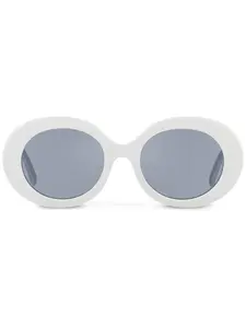 Солнцезащитные очки в круглой оправе с логотипом Dolce & Gabbana Eyewear, белый