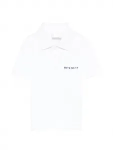 Поло с короткими рукавами и карманом Givenchy Kids, белый