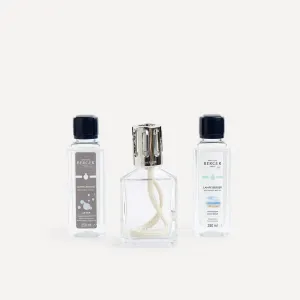 Комод для каталитической лампы Essentielle Square с 2 запасными частями Maison Berger, стекло