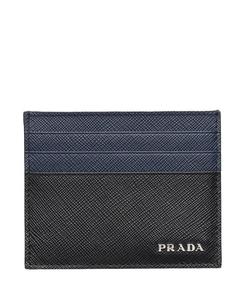 Картхолдер из кожи Saffiano Prada, черный
