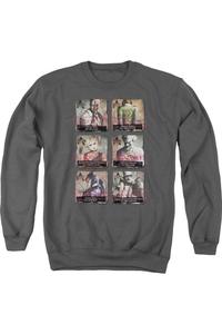 Толстовка Batman Arkham City Arkham Lineup для взрослых с круглым вырезом Gildan, цвет charcoal