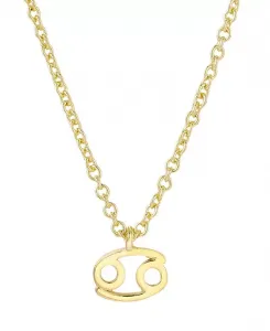 Позолоченное колье со знаком зодиака Adornia, gold-cancer
