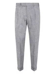 Брюки со складками и манжетами PT Torino, черный