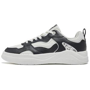 Износостойкие низкие скейтерские кроссовки женские черно-белые QIAODAN