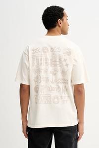 Хлопковая футболка Vans, бежевый