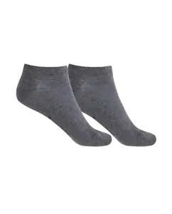 Набор из 2 пар женских носков из мерсеризованного хлопка однотонные - Banana Punto Blanco, серый