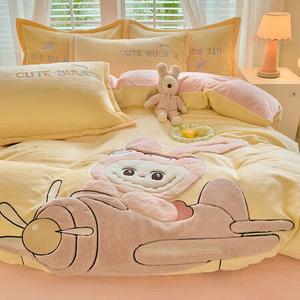 LUOLAI HOME Комплект постельного белья 4 предмета, пододеяльник 150x200 см