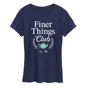 Женская футболка с графическим рисунком The Office Finer Things Club Licensed Character, темно-синий