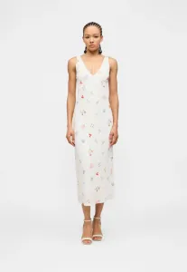 Коктейльное платье с v-образным вырезом/вечернее платье Abercrombie & Fitch, White/Multi-Coloured