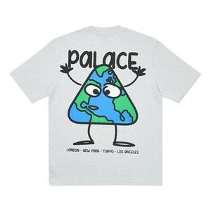 Футболка PALACE Globlerone Pattern Printing Short Sleeve Unisex Gray, серый