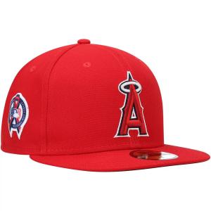 Мужская кепка New Era Red Los Angeles Angels 9/11 с нашивкой по бокам 59FIFTY