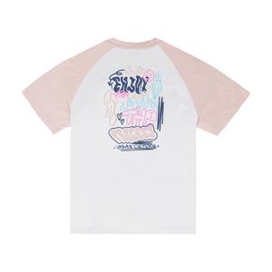 LINING Футболка Unisex белая розовая