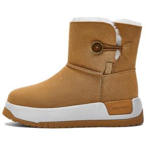 NINE WEST Женские короткие зимние сапожки желтые с меховой подкладкой, цвет Yellow (Fur-Lined)