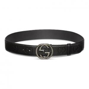 GUCCI Ремень с застежкой Interlocking G, Black