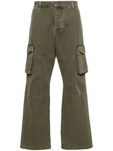 Прямые брюки карго GOLDEN GOOSE, зеленый