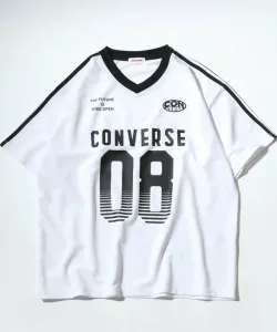 Мужская футболка CONVERSE с коротким рукавом и дизайном в стиле униформы для футбола.