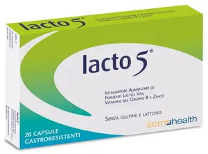 Lacto 5 Добавка молочнокислого фермента 20 капсул Montefarmaco