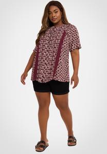 Блуза Yours Clothing FLORAL PINTUCK, Dark Pink/Mottled Pink