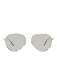 Солнцезащитные очки TK-3 с двойным мостом Oliver Peoples, серебристый