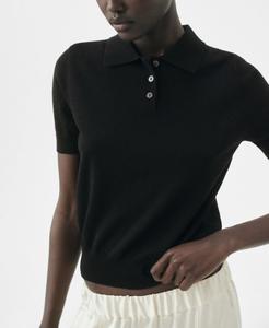 Женский шерстяной свитер с высоким воротником MANGO, Black