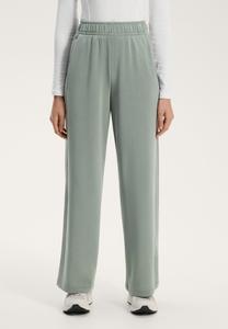 Брюки OYSHO SOFT-TOUCH SIDE RIB STRAIGHT-LEG, Mottled Dark Green
