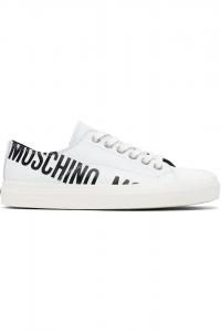 Moschino Белые кроссовки с логотипом