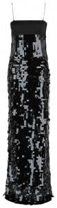 Платье Givenchy с пайетками и цепочками на бретелях, черное, черный