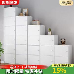 Yu Senyi Комод для спальни и гостиной настенный, 6 дверей, белый, с замком