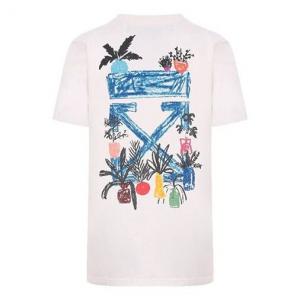 Футболка graft arrows cotton round neck short sleeve normal fit Off-White, белый