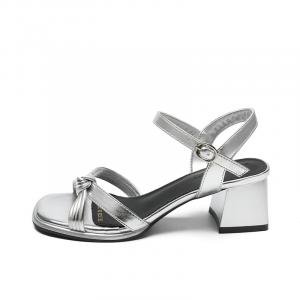 Сандалии на одной застежке 5 см Women's ZHR, серебряный