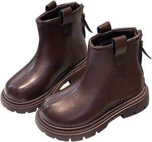 Ботинки на щиколотку из искусственной кожи в стиле панк-гот, с высокой массивной платформой, наружные водонепроницаемые противоскользящие боевые ботинки Generic, Brown