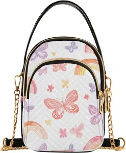 Сумки через плечо ALAZA для женщин, дорожные сумки, сумка на плечо, кошелек, радужная бабочка, маленькая