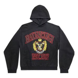 Худи Balenciaga DIY College Hoodie 'Black', черный