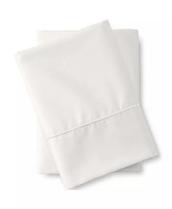 Сатиновые наволочки из хлопка премиум-класса Supima плотностью 400 нитей без железа Lands' End, слоновая кость