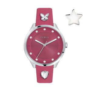 Женские часы Furla Pin Pink Dial из телячьей кожи