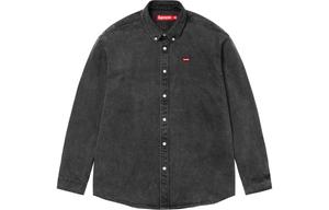 Small Box джинсовая рубашка Supreme, washed черный/washed черный