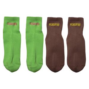 Носки Pleasures (2 шт.) Зеленый/Коричневый